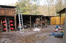 Ansicht Schuppen beim Rückbau